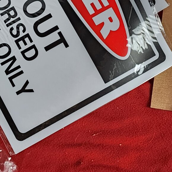 Heavy Poly 11.7"x7.8" Danger Keep Out Authorised Personnel Only Safety Signs 6pk - Picture 12 of 16